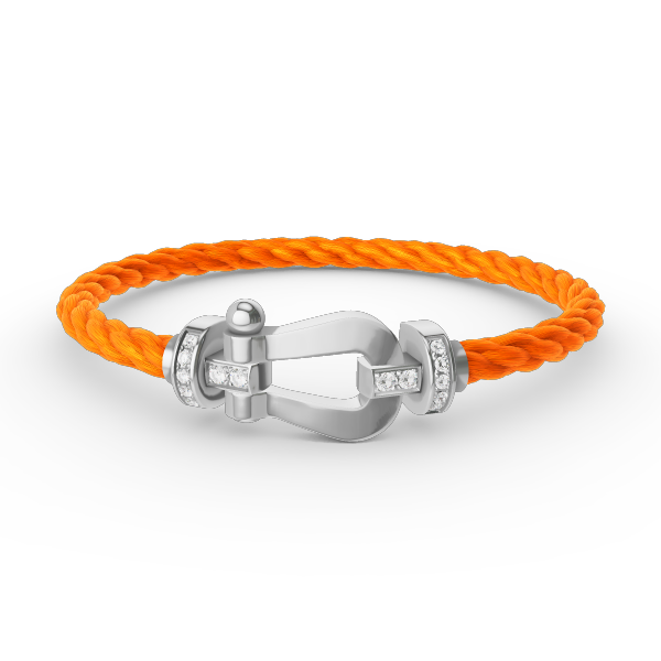 [Regal Gem]FORCE LARGE HORSESHOE HALF DIAMOND BRACELET SILVER