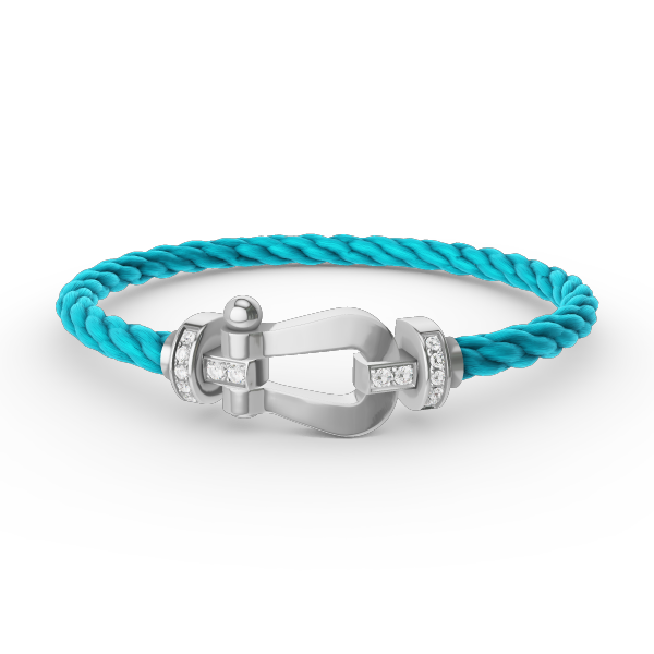 [Regal Gem]FORCE LARGE HORSESHOE HALF DIAMOND BRACELET SILVER