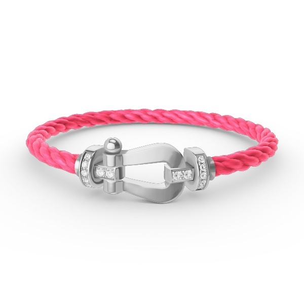 [Regal Gem]FORCE LARGE HORSESHOE HALF DIAMOND BRACELET SILVER