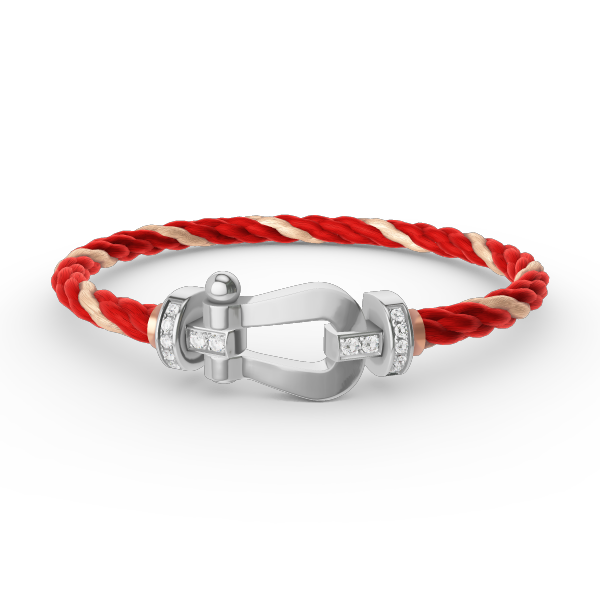 [Regal Gem]FORCE LARGE HORSESHOE HALF DIAMOND BRACELET SILVER