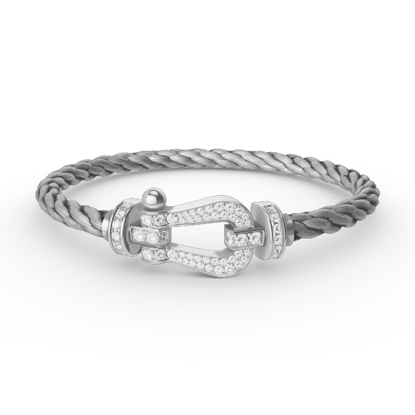 [Regal Gem]FORCE LARGE HORSESHOE FULL DIAMOND BRACELET SILVER