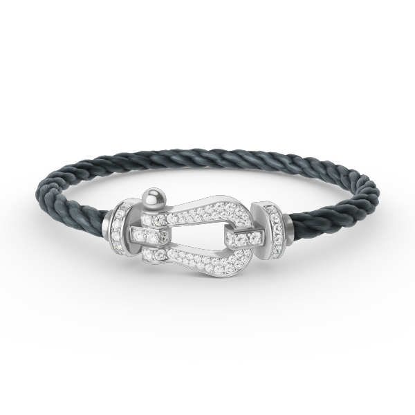 [Regal Gem]FORCE LARGE HORSESHOE FULL DIAMOND BRACELET SILVER