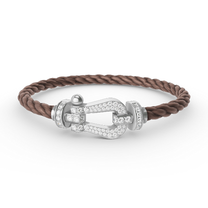 [Regal Gem]FORCE LARGE HORSESHOE FULL DIAMOND BRACELET SILVER