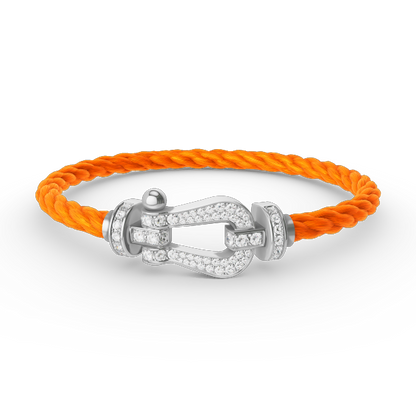 [Regal Gem]FORCE LARGE HORSESHOE FULL DIAMOND BRACELET SILVER