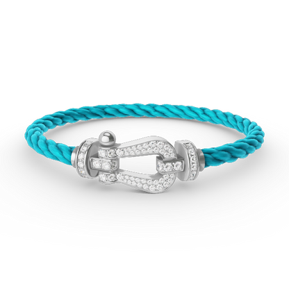 [Regal Gem]FORCE LARGE HORSESHOE FULL DIAMOND BRACELET SILVER