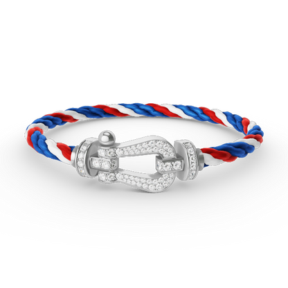 [Regal Gem]FORCE LARGE HORSESHOE FULL DIAMOND BRACELET SILVER