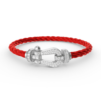 [Regal Gem]FORCE LARGE HORSESHOE FULL DIAMOND BRACELET SILVER