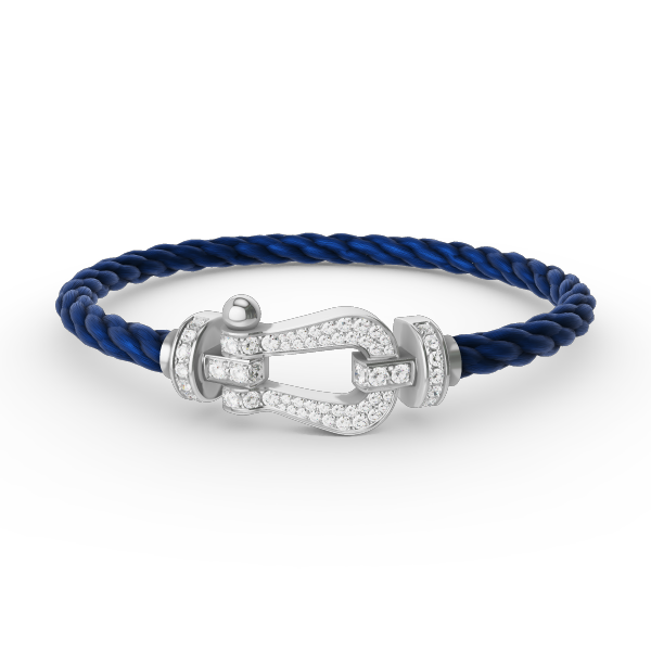 [Regal Gem]FORCE LARGE HORSESHOE FULL DIAMOND BRACELET SILVER