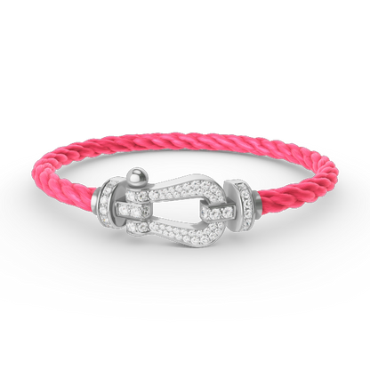 [Regal Gem]FORCE LARGE HORSESHOE FULL DIAMOND BRACELET SILVER