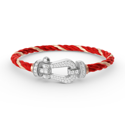 [Regal Gem]FORCE LARGE HORSESHOE FULL DIAMOND BRACELET SILVER