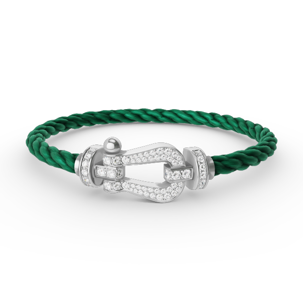 [Regal Gem]FORCE LARGE HORSESHOE FULL DIAMOND BRACELET SILVER