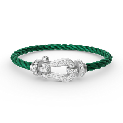 [Regal Gem]FORCE LARGE HORSESHOE FULL DIAMOND BRACELET SILVER