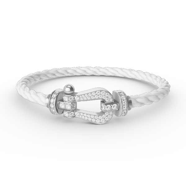 [Regal Gem]FORCE LARGE HORSESHOE FULL DIAMOND BRACELET SILVER