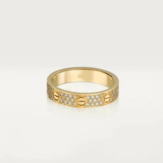 [Regal Gem]LOVE RING 3.6MM DIAMOND PAVED