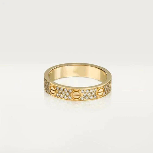 [Regal Gem]LOVE RING 3.6MM DIAMOND PAVED