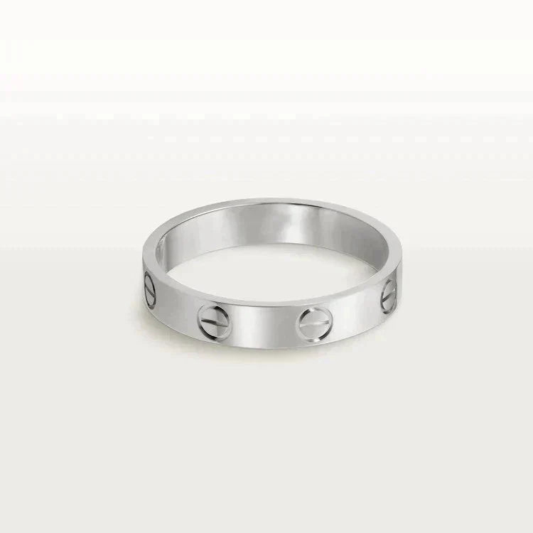 [Regal Gem]LOVE RING 4MM 1 DIAMOND SILVER