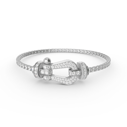 [Regal Gem]FORCE  LARGE HORSESHOE FULL DIAMOND TENNIS BRACELET