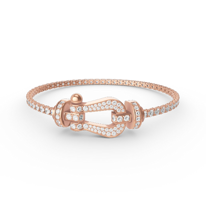 [Regal Gem]FORCE  LARGE HORSESHOE FULL DIAMOND TENNIS BRACELET
