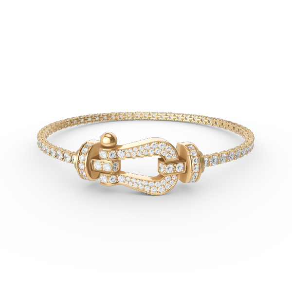 [Regal Gem]FORCE  LARGE HORSESHOE FULL DIAMOND TENNIS BRACELET