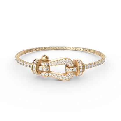 [Regal Gem]FORCE  LARGE HORSESHOE FULL DIAMOND TENNIS BRACELET